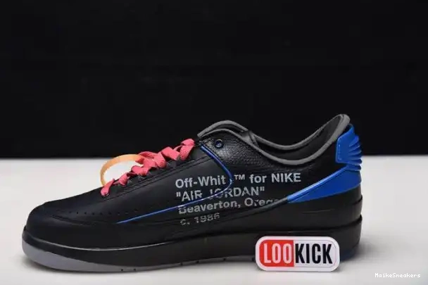 MaikeSneakers Off-White DJ4375-004 Blue Retro 2 Low Black SP Jordan 0326